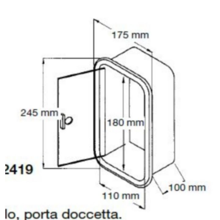 BOITE ENCASTRABLE AVEC PORTE 245x175MM