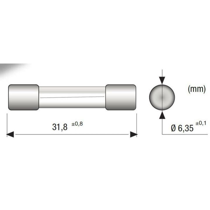 10 FUSIBLES VERRE 6X32MM - 2A