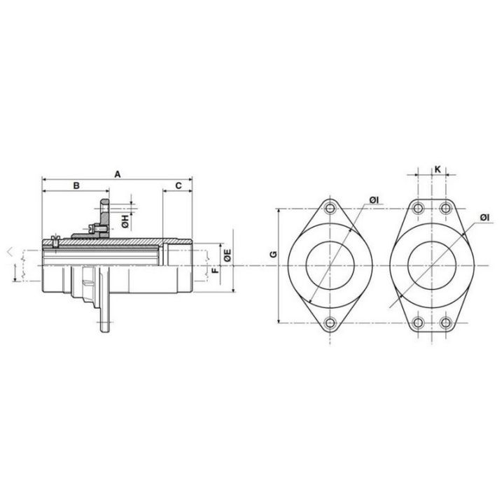 PALIER ARRIERE EN BRONZE Ø ARBRE 25MM