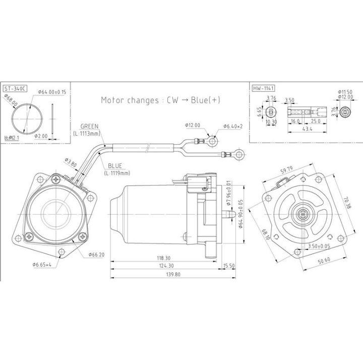 MOTEUR DE TRIM YAM. F75-90 4T (05&+)