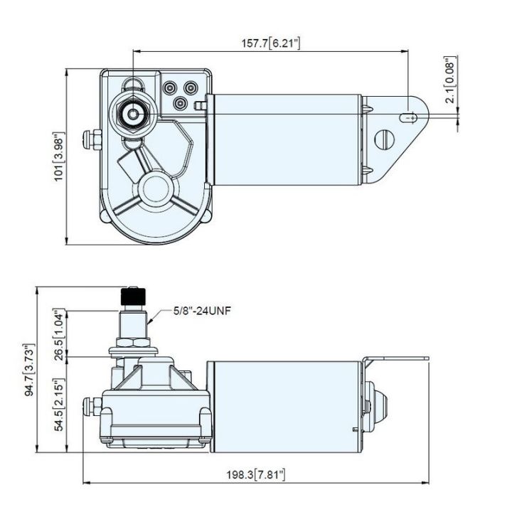 MOTEUR HEAVY DUTY 12V - REGLABLE 83-100-110-120° - ØARBRE 16MM