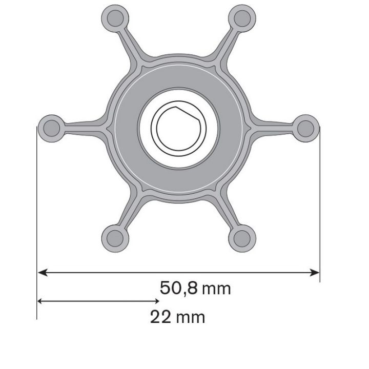TURBINE MEPLAT 6 CANNELURES
