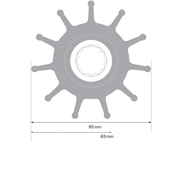 TURBINE 12 CANNELURES