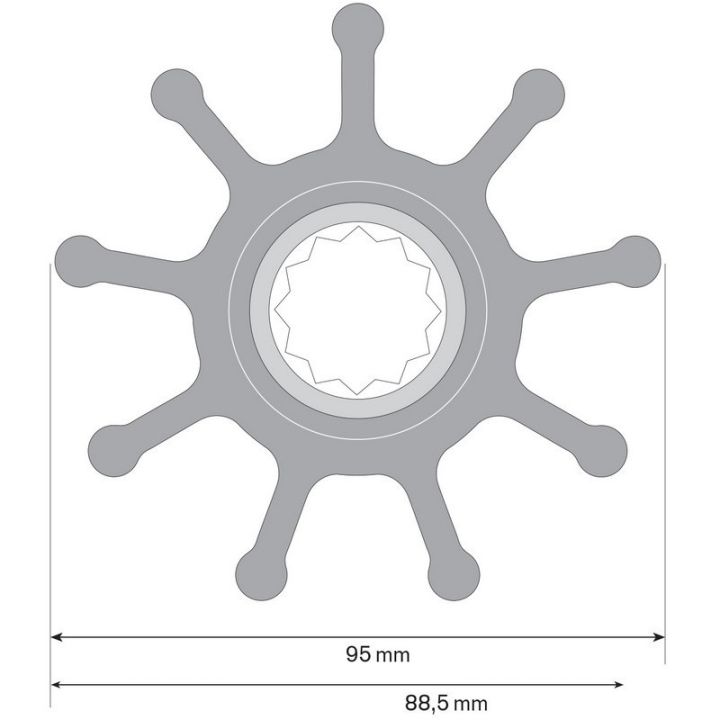 TURBINE 9 CANNELURES