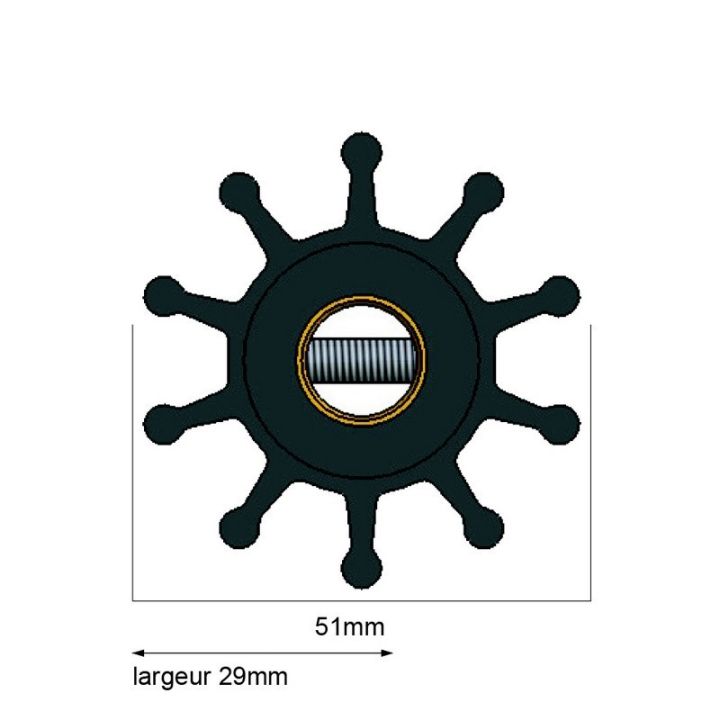 TURBINE PERCEE 10 CANNELURES