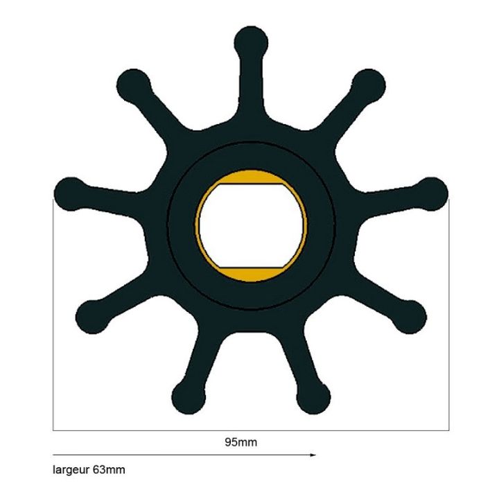 TURBINE DOUBLE PLAT 9 CANNELURES