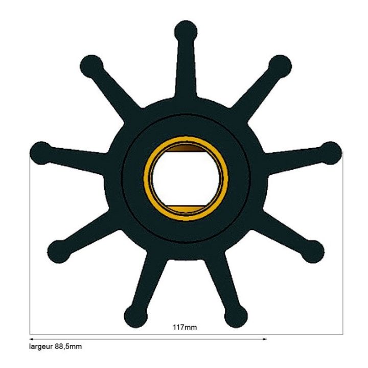 TURBINE DOUBLE PLAT 9 CANNELURES