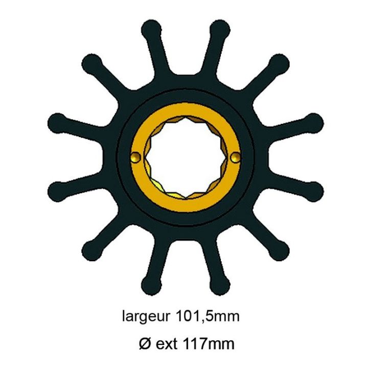 TURBINE 12 CANNELURES