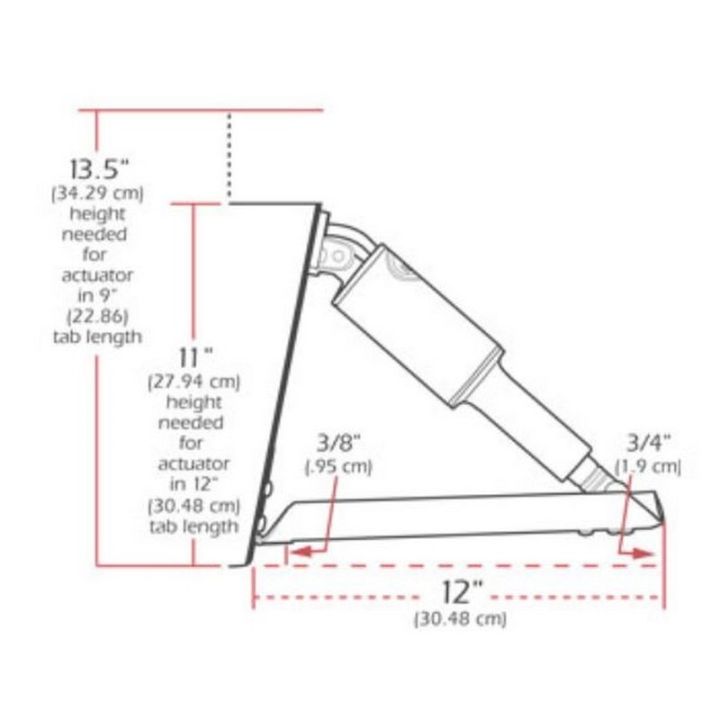 KIT FLAPS 12V EDGE MOUNT 300x460MM