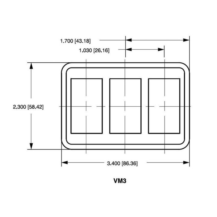 TABLEAU 3 CONTACTEURS NOIR