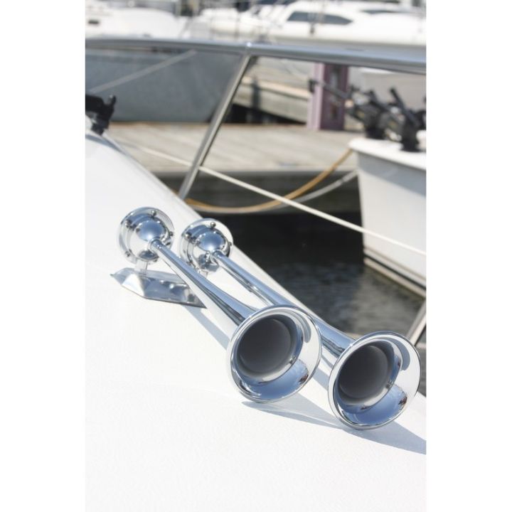 KLAXON CHROME 2 TROMPES 12V