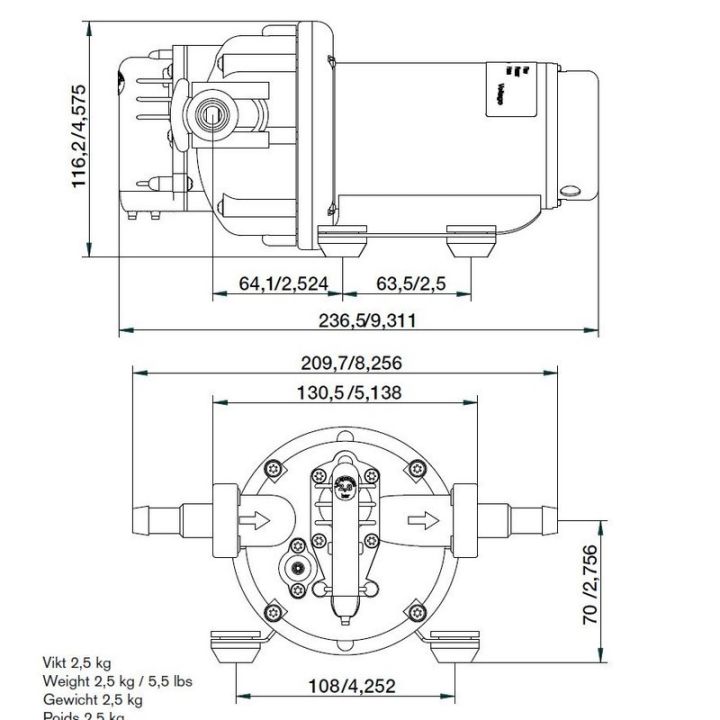 GROUPE D'EAU AQUA JET WPS 3.5 12V 13L/MIN