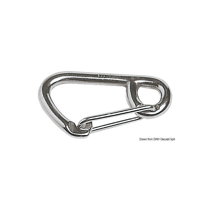 MOUSQUETON A ŒIL 100MM OUVERTURE 20MM