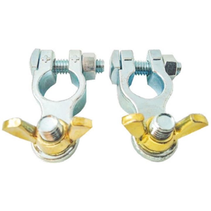 COSSE BATTERIE LAITON (LA PAIRE +/-)