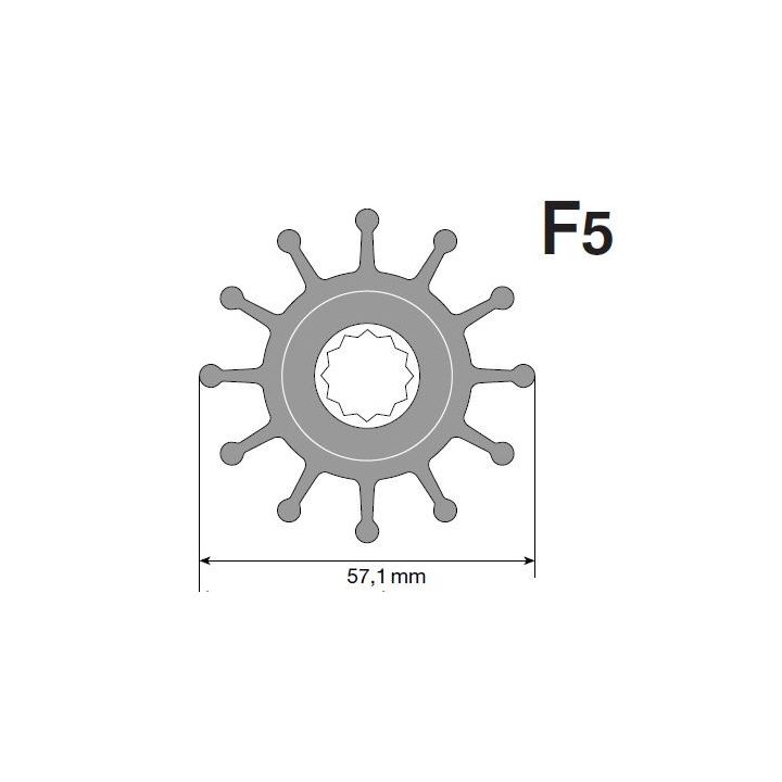 TURBINE JOHNSON F5 MOYEU 12 CAN. FILETEES 12 PALES 