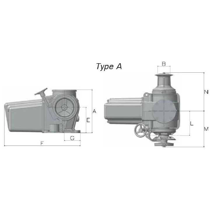 GUINDEAU HORIZONTAL ERCOLE ALU TYPE A,POUPEE, Ø14MM ISO 24V 3500W