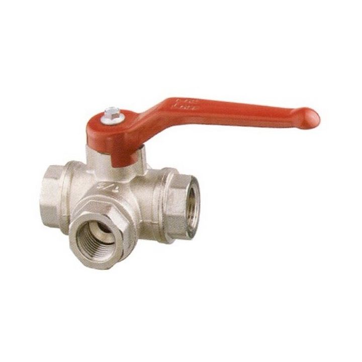 VANNE PASSAGE EN T LAITON CHROME 3/8''