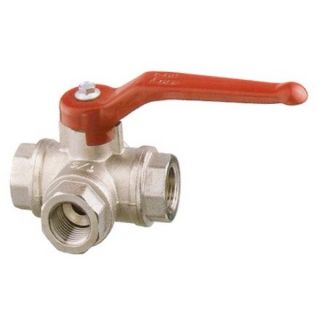 VANNE PASSAGE EN T LAITON CHROME 3/4''