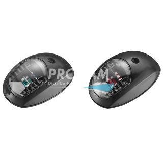 FEU DE NAVIGATION NOIR, LED, VERT & ROUGE (1 PAIRE)