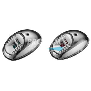 FEU DE NAVIGATION CHROME, LED, VERT & ROUGE (1 PAIRE)