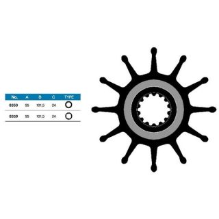TURBINE JMP MOYEU 14 CANNELURES 12 PALES
