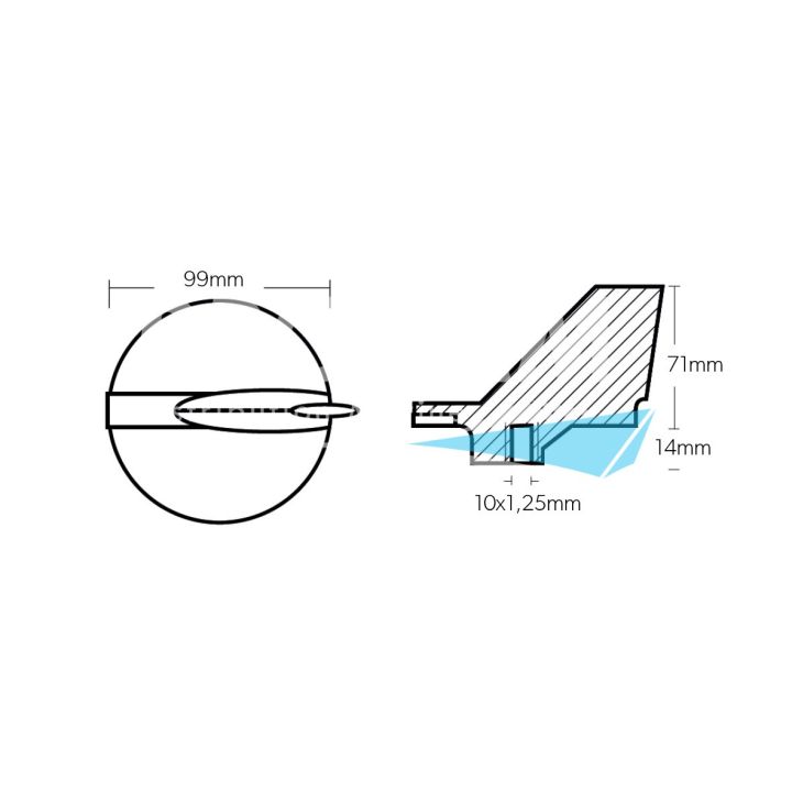 ANODE ALU - DERIVE YAMAHA F200/F250 F300B 2TPS 225C/G