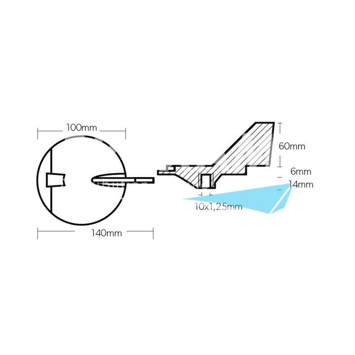 ANODE ZINC - DERIVE Ø100MM H67MM YAMAHA 150/225CV 2TPS F150/F200 4TPS