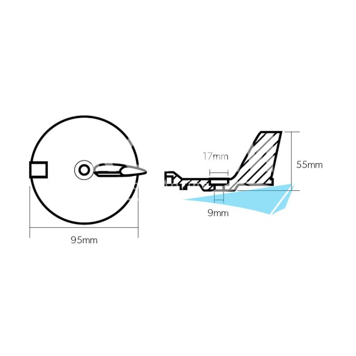 ANODE ALU - DERIVE Ø95MM F30/F60