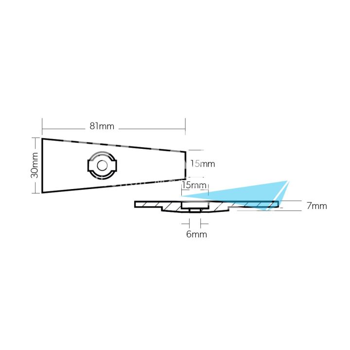 ANODE ZINC - PLAQUE YAMAHA 6/8CV