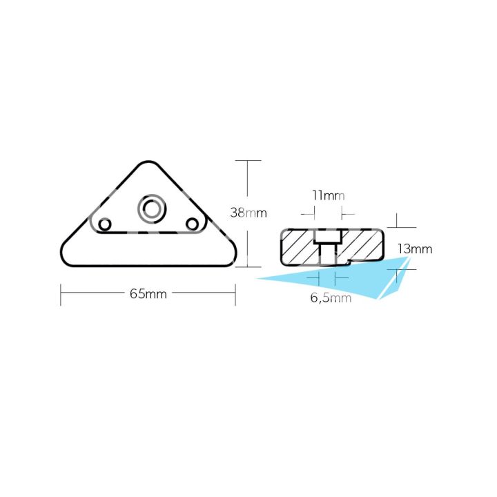 ANODE ALU - TRIANGLE VOLVO EMBASE 290DP