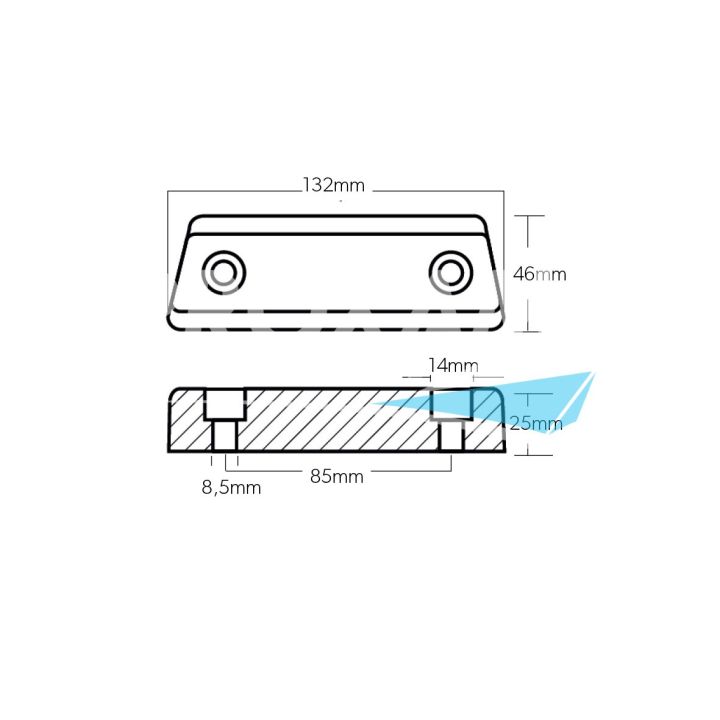 ANODE ALU - ETRIER VOLVO EMBASE 290/DP/SP