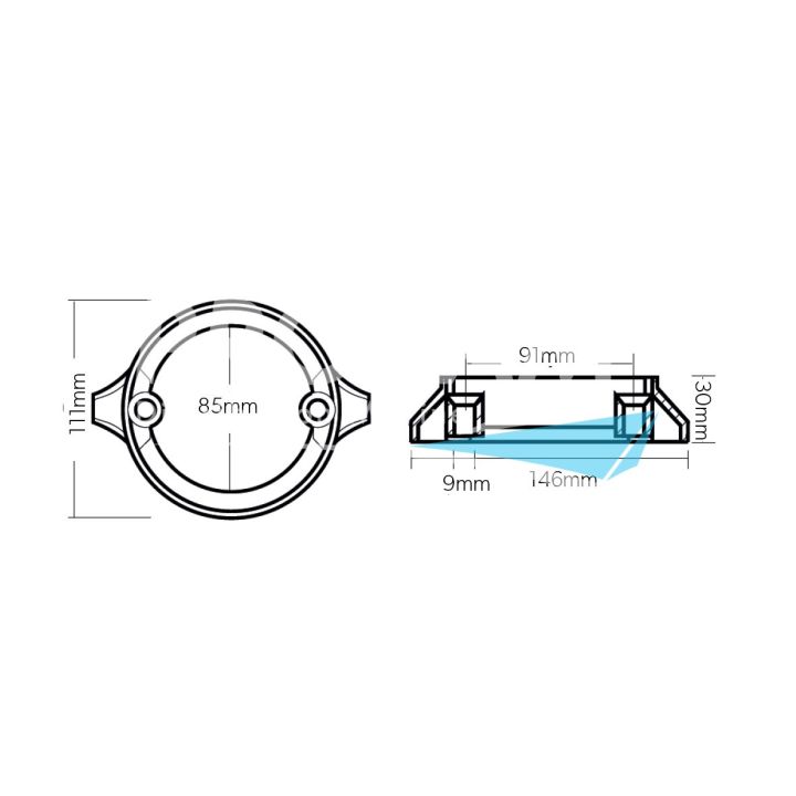 ANODE ALU - COLLERETTE VOLVO H30MM EMBASE 290DP