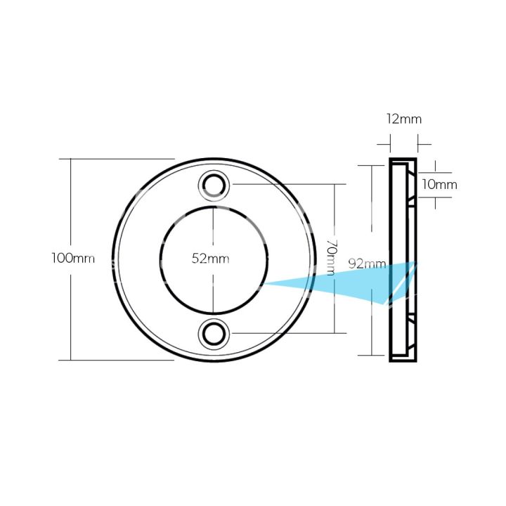 ANODE ALU - COLLERETTE VOLVO EMBASE 80/100S Ø100MM