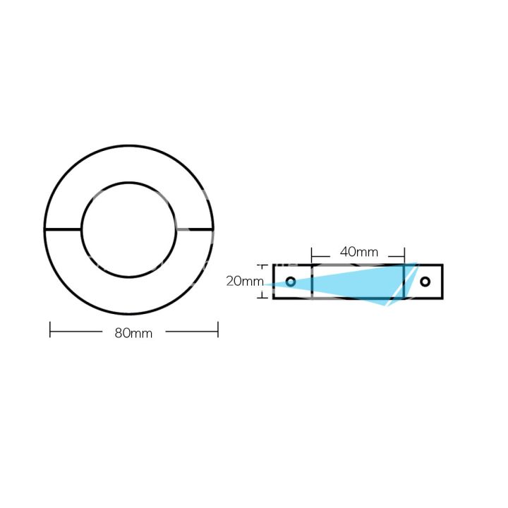 ANODE ZINC - COLLIER D'ARBRE Ø40MM