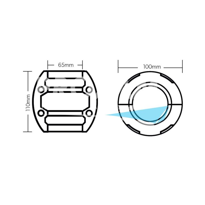 ANODE ZINC - NOIX D'ARBRE Ø65MM 4 VIS