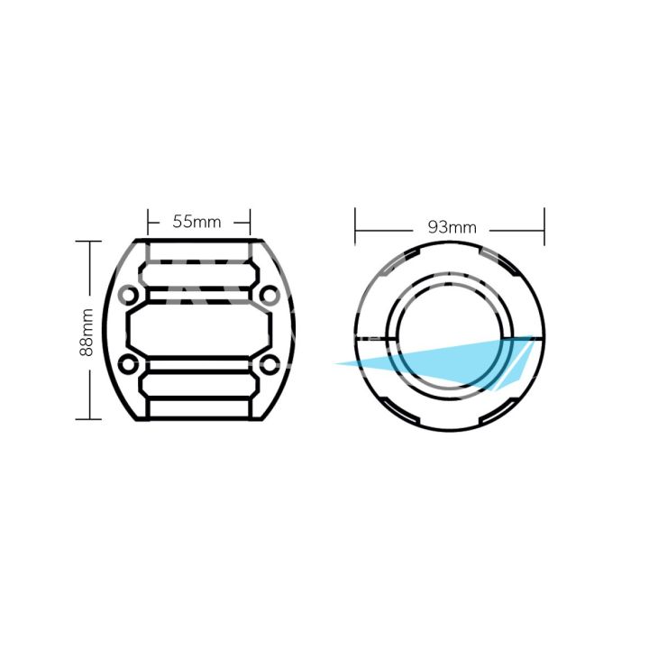ANODE ZINC - NOIX D'ARBRE Ø55MM 4 VIS