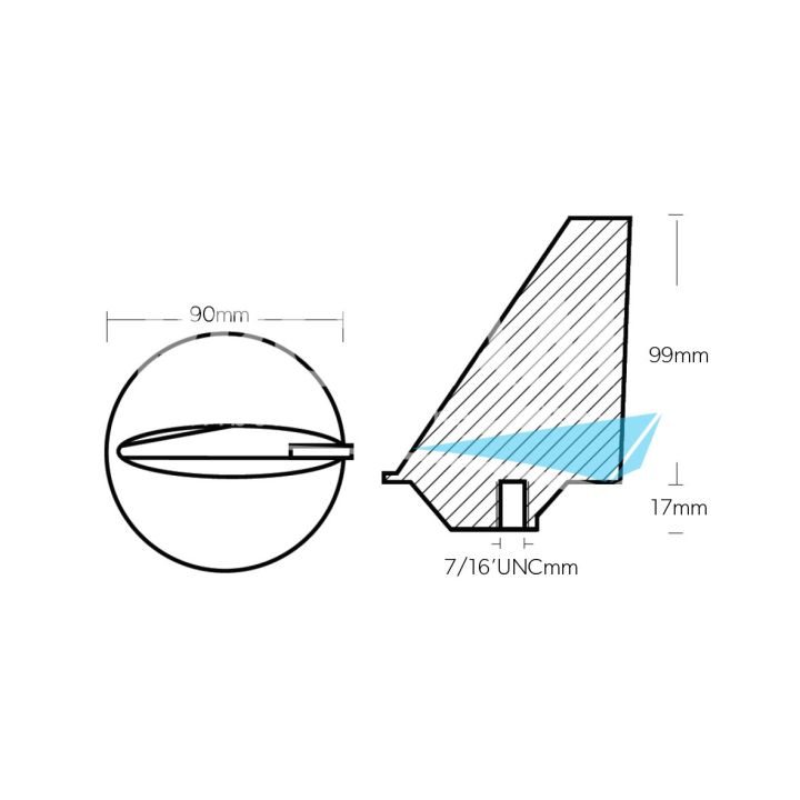 ANODE ZINC - QUEUE DE CARPE Ø90MM ALPHA ONE