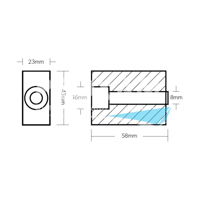 ANODE ALU - CUBE ETRIER V4/V6