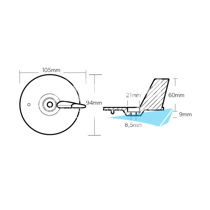 ANODE ALU - DERIVE Ø95MM HONDA BF25 A BF50