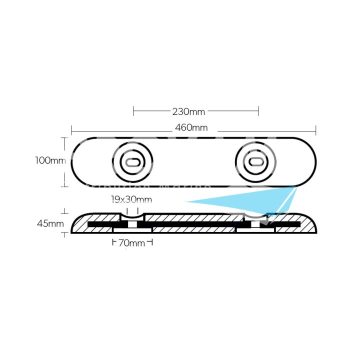 ANODE ZINC - FERRETTI 460x100x45MM 11KG