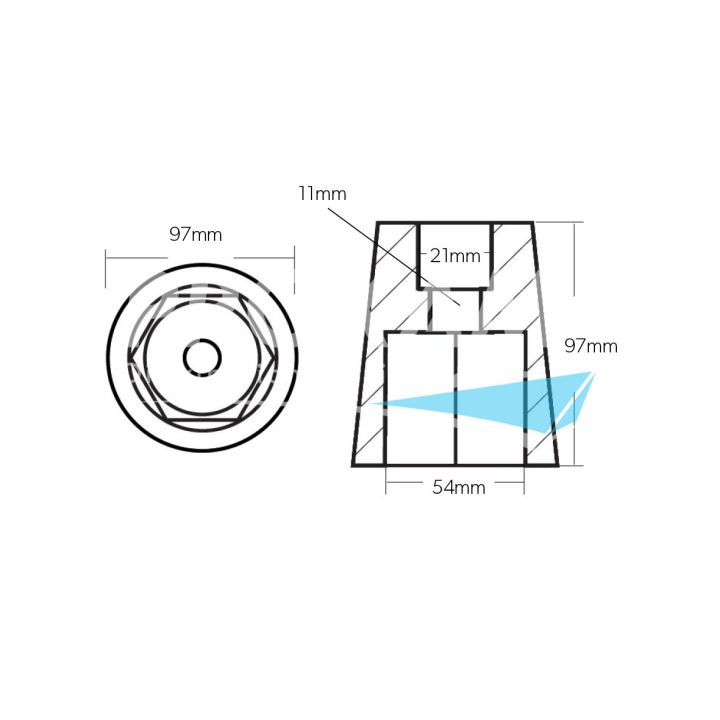 ANODE ZINC - FERRETTI 310x75x20MM 4KG