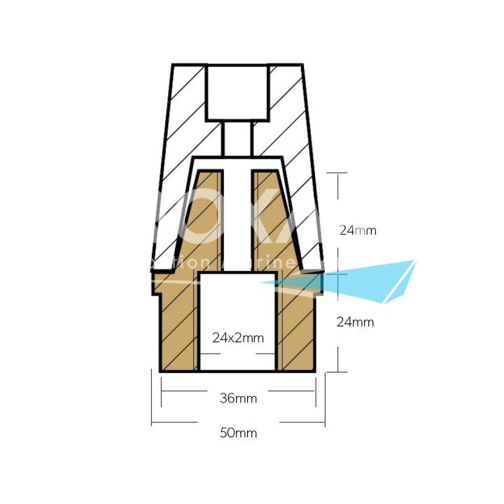 ANODE ZINC - ECROU ET ANODE A CLAVETTE Ø35MM