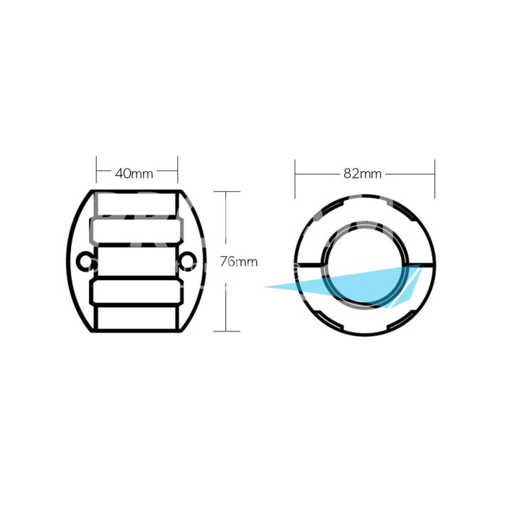 ANODE ZINC - NOIX D'ARBRE Ø40MM 2 VIS