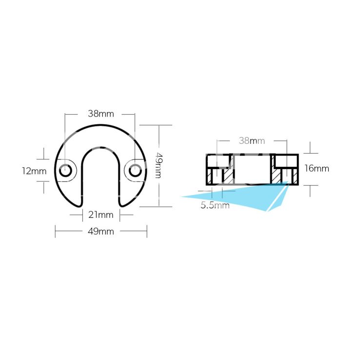 ANODE ALU - VERIN DE TRIM ALPHA ONE