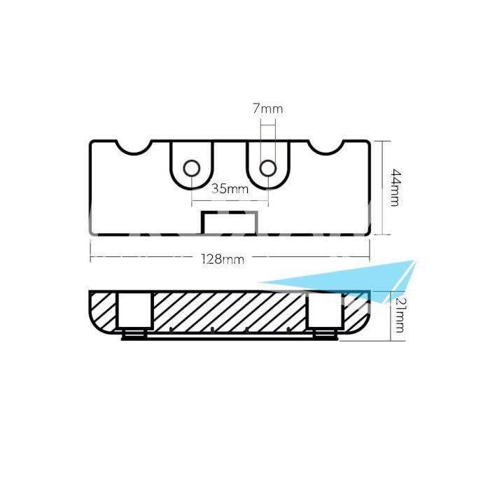 ANODE ALU - PLAQUE VERADO