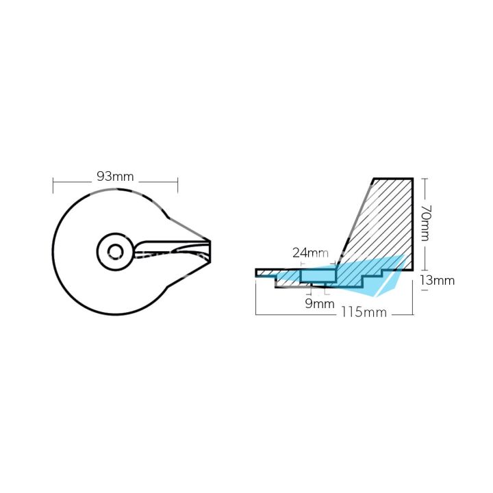 ANODE ALU - DERIVE Ø93MM F25/F50