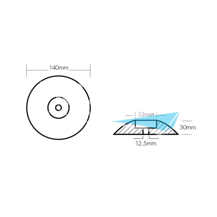 ANODE ZINC - ROSACE Ø140MM