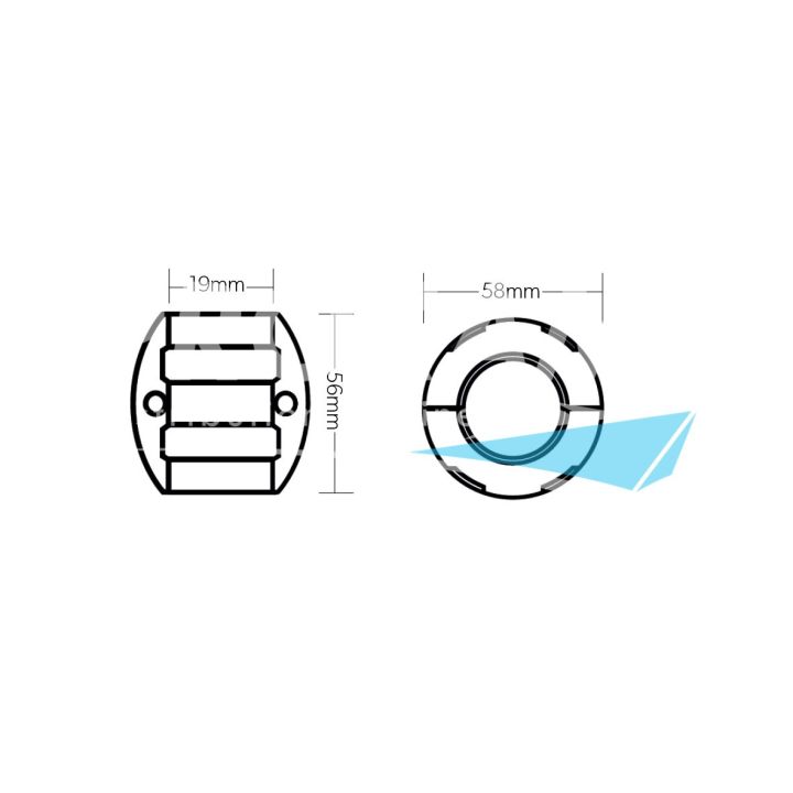 ANODE MAGNESIUM - NOIX D'ARBRE Ø19MM