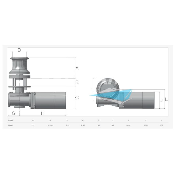 CABESTAN LOFRANS T2500 BRONZE CHROME 2700W 24V