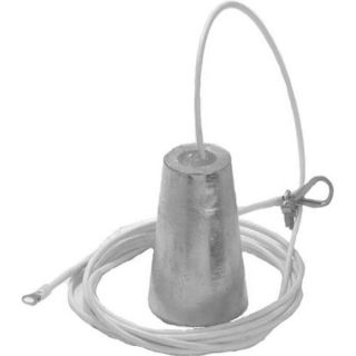 ANODE ALU A SUSPENDRE Ø53/80MM L.105MM AVEC CABLE 6M 1KG